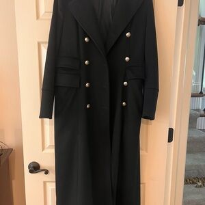 MICHAEL Michael Kors Black Coat with Silver Buttons